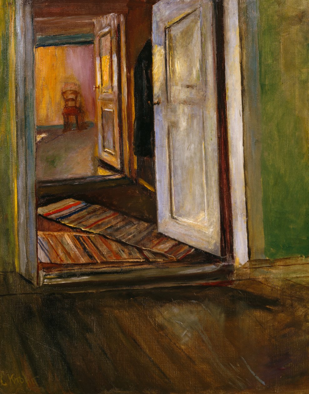 Interiör med trasmatta (målning) av Christian Krohg