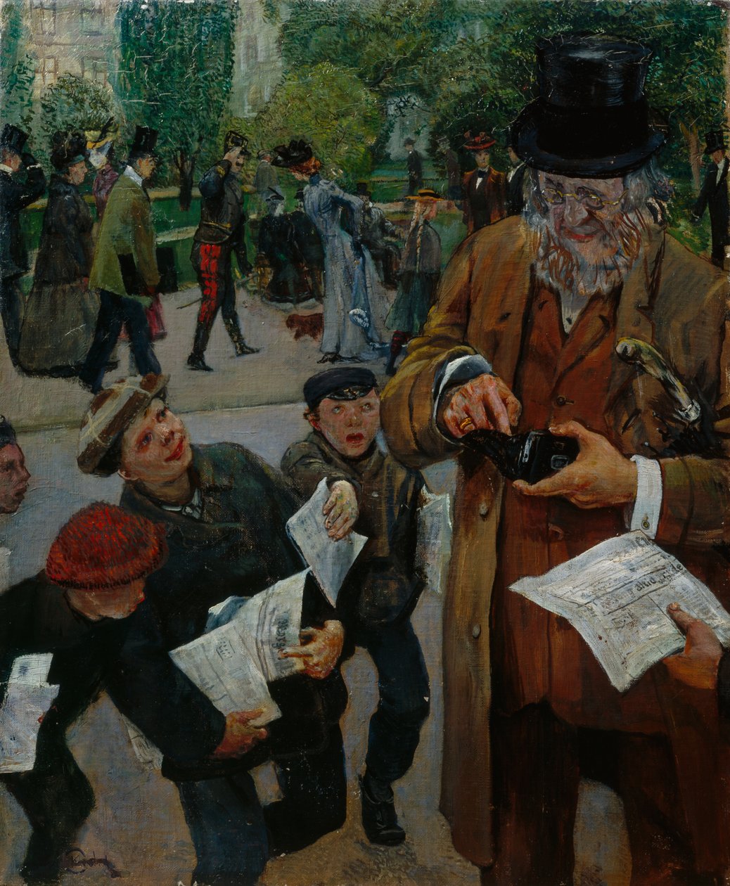 Tidningspojkar av Christian Krohg