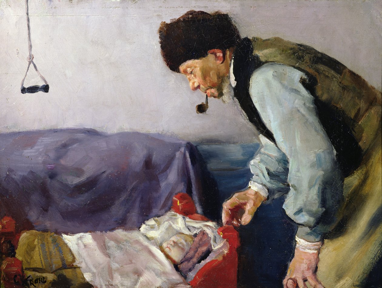 Niels Haihede och lille Sophus av Christian Krohg