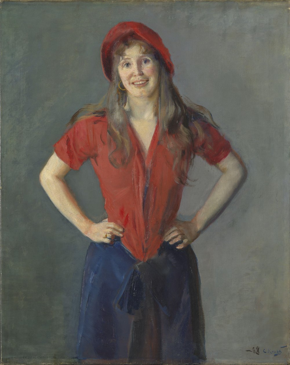 Porträtt av målaren Oda Krohg, f. Lasson av Christian Krohg