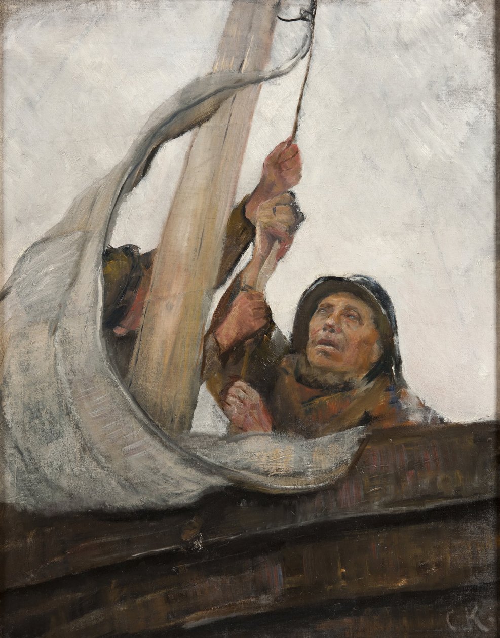 Att sätta segel av Christian Krohg