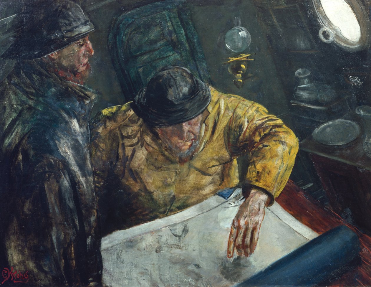 Kursen är satt, c.1888 av Christian Krohg