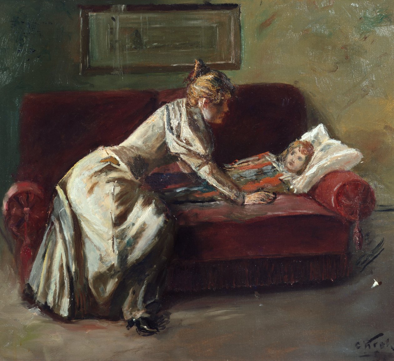 Det sjuka barnet av Christian Krohg