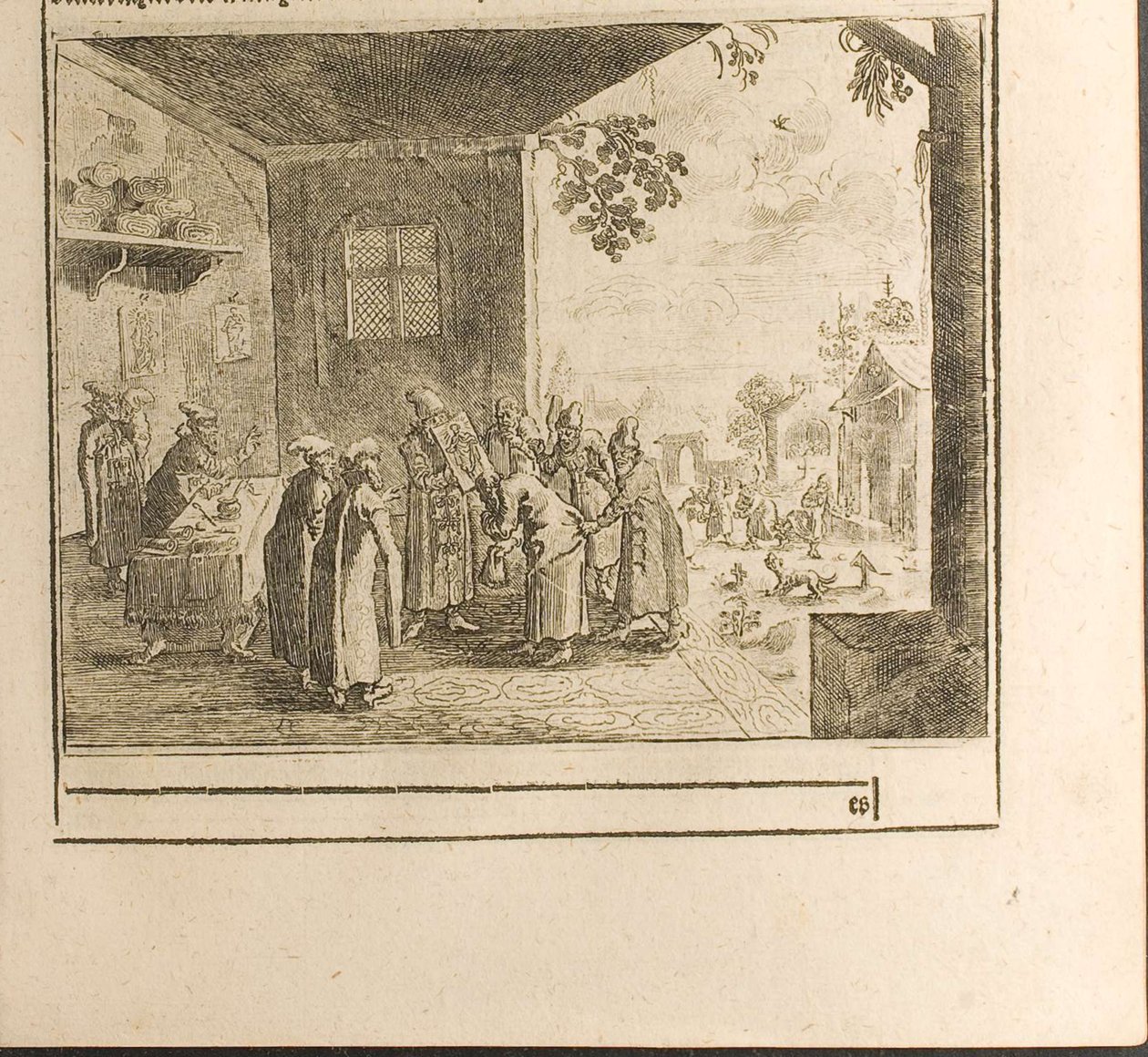 Illustration av hovedsceremoni från resor till den store hertigen av Muscovy och kungen av Persien av Christian Lorenzen Rothgiesser