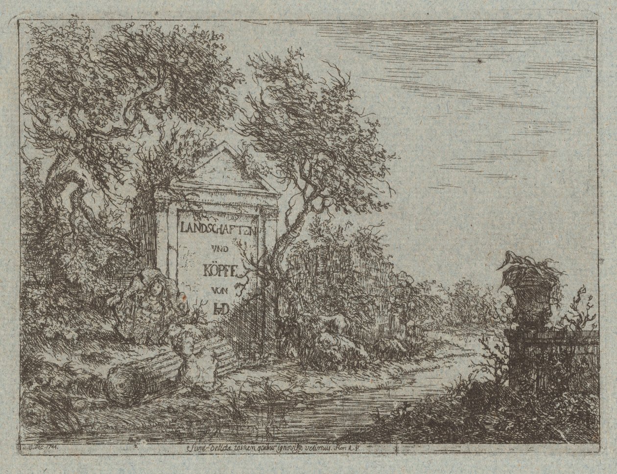 Landskap och huvuden av Christian Ludwig von Hagedorn