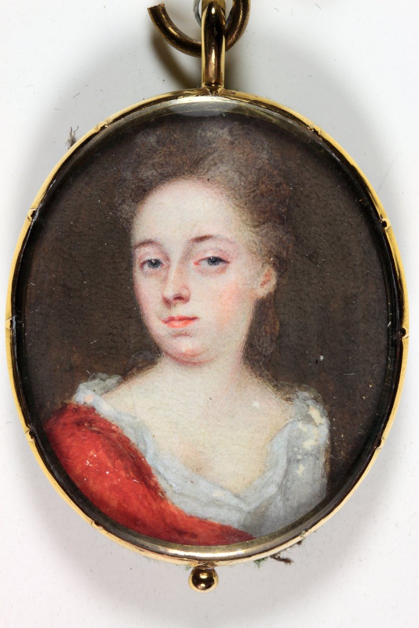 En dam, förmodligen Lady Dorothy Savile, grevinna av Burlington (emalj) av Christian Richter