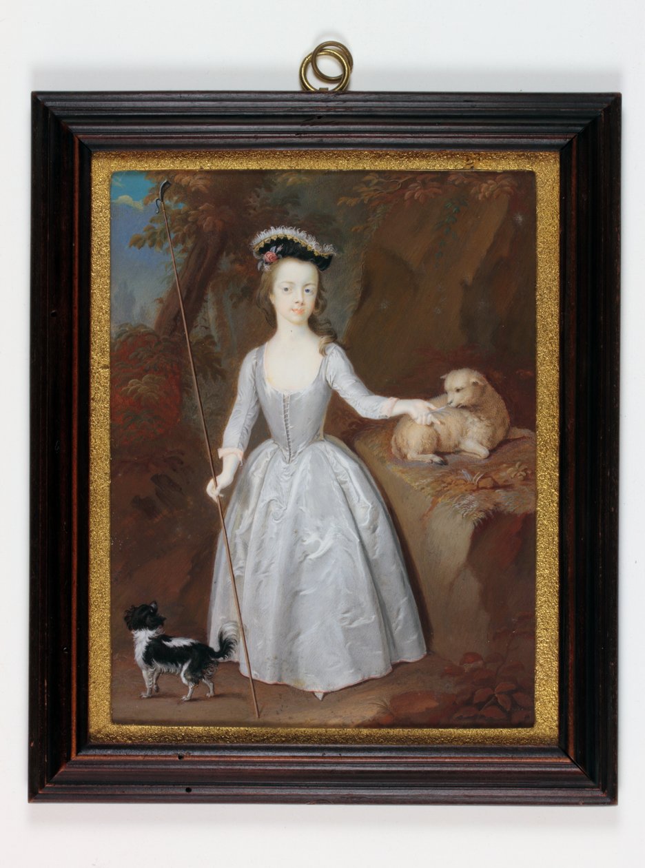 Lady Margaret Cavendish Holles Harley (akvarell på elfenben) av Christian Richter