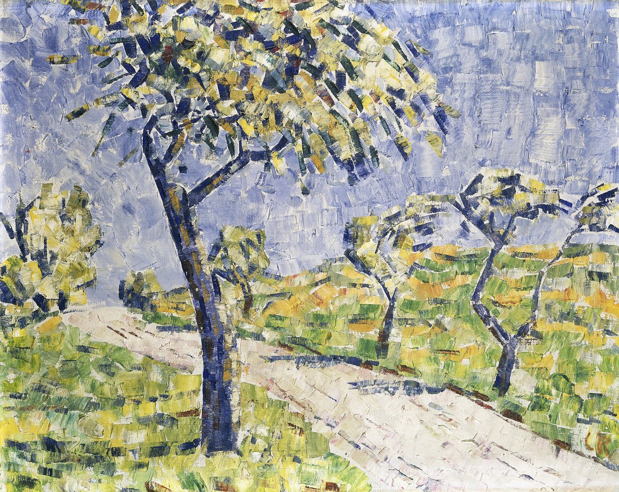 Höstlandskap; Herbstlandschaft, ca 1907 (olja på duk) av Christian Rohlfs