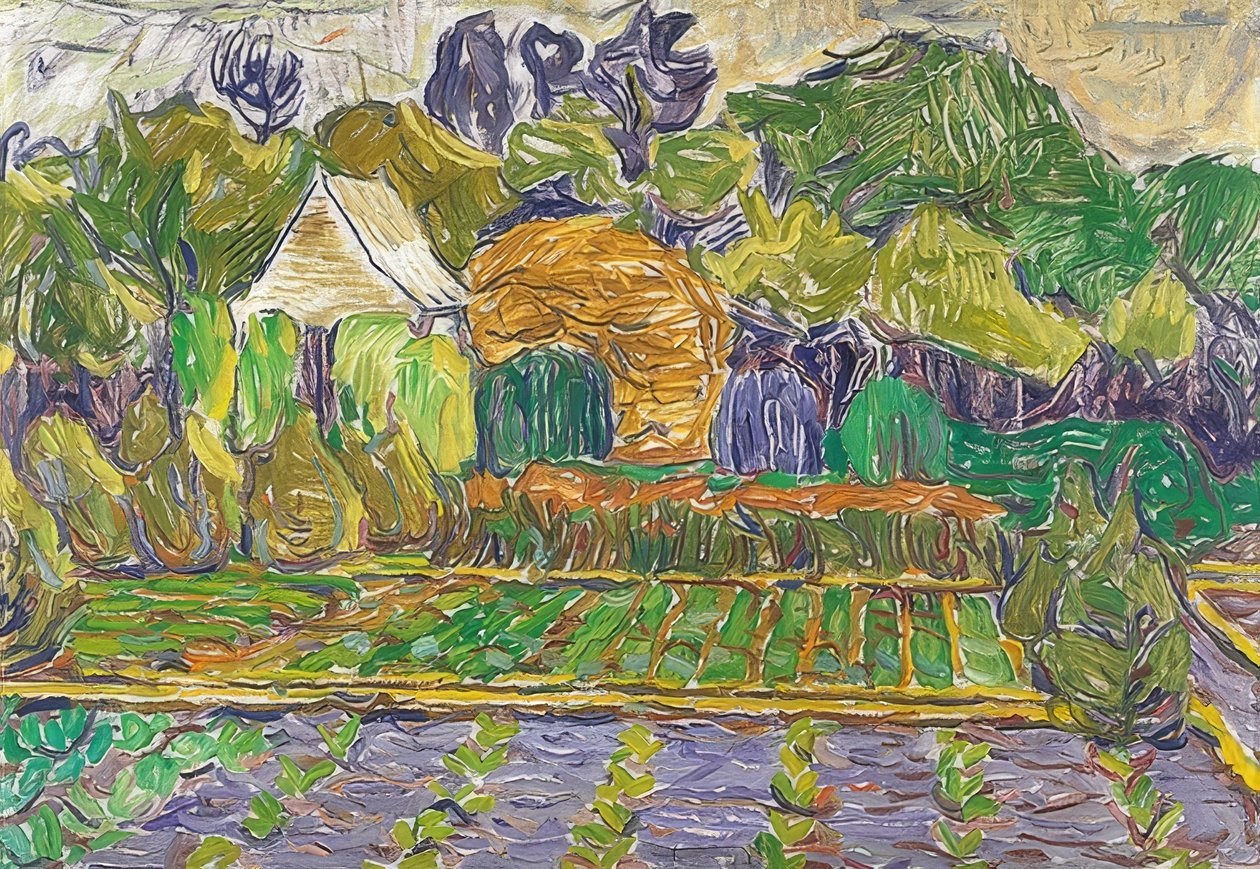 Trädgård i Soest. Omkring 1905 av Christian Rohlfs