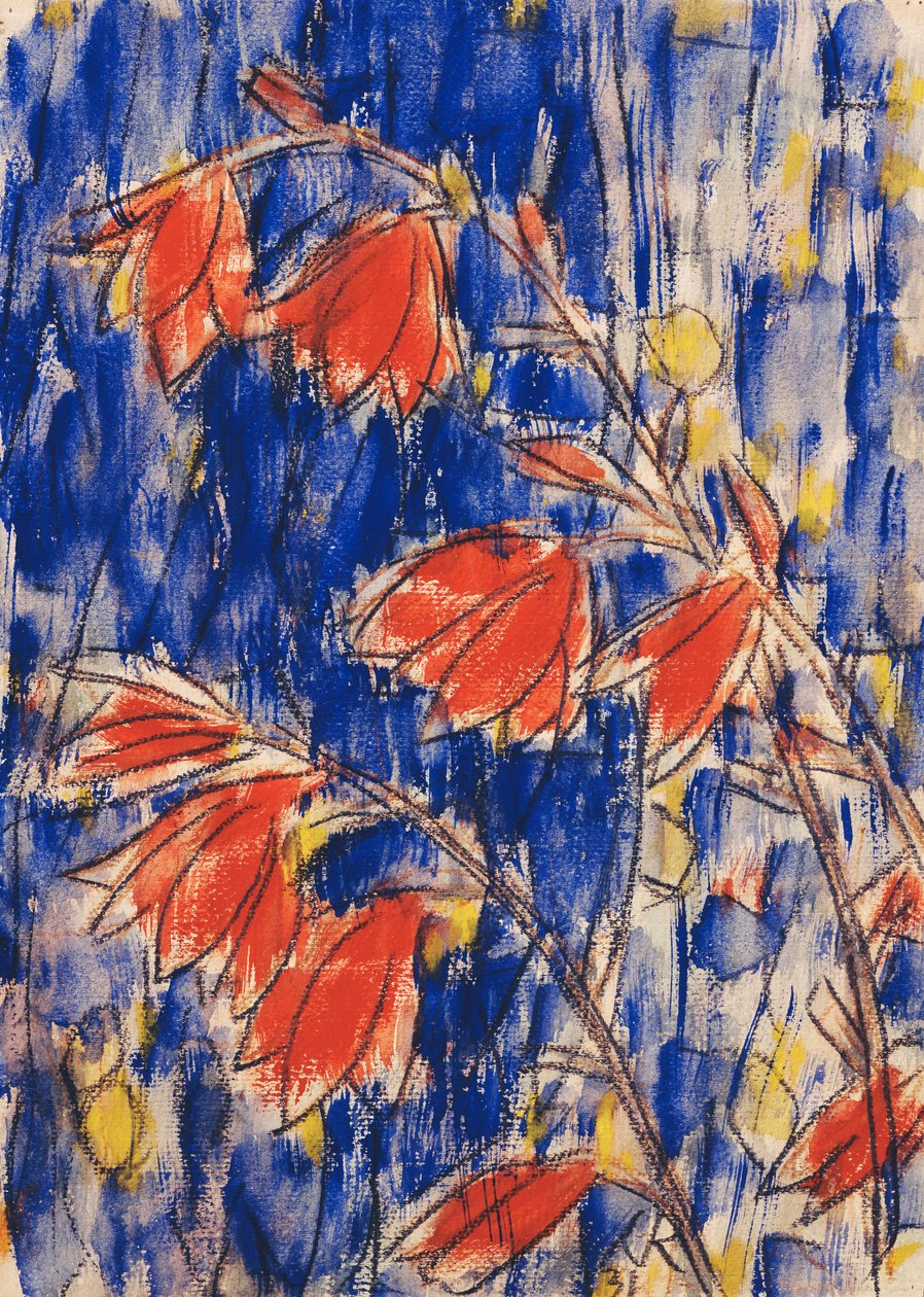 Röda blommor; Rote Blumen av Christian Rohlfs