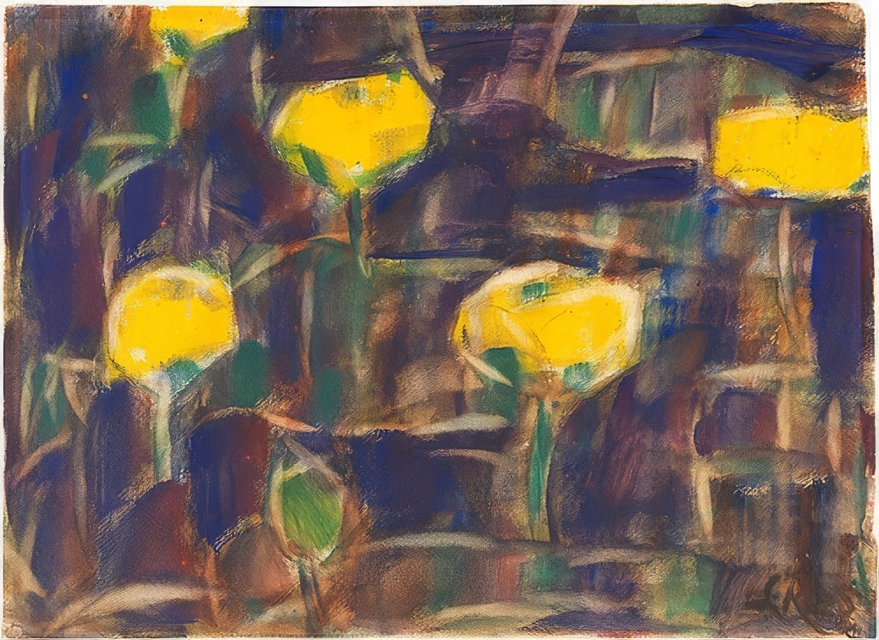 Näckrosor. 1925 av Christian Rohlfs