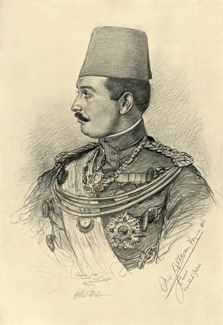 Abbas II Helmy Bey, Koubbeh-palatset, Kairo, Egypten, 1898. av Christian Wilhelm Allers