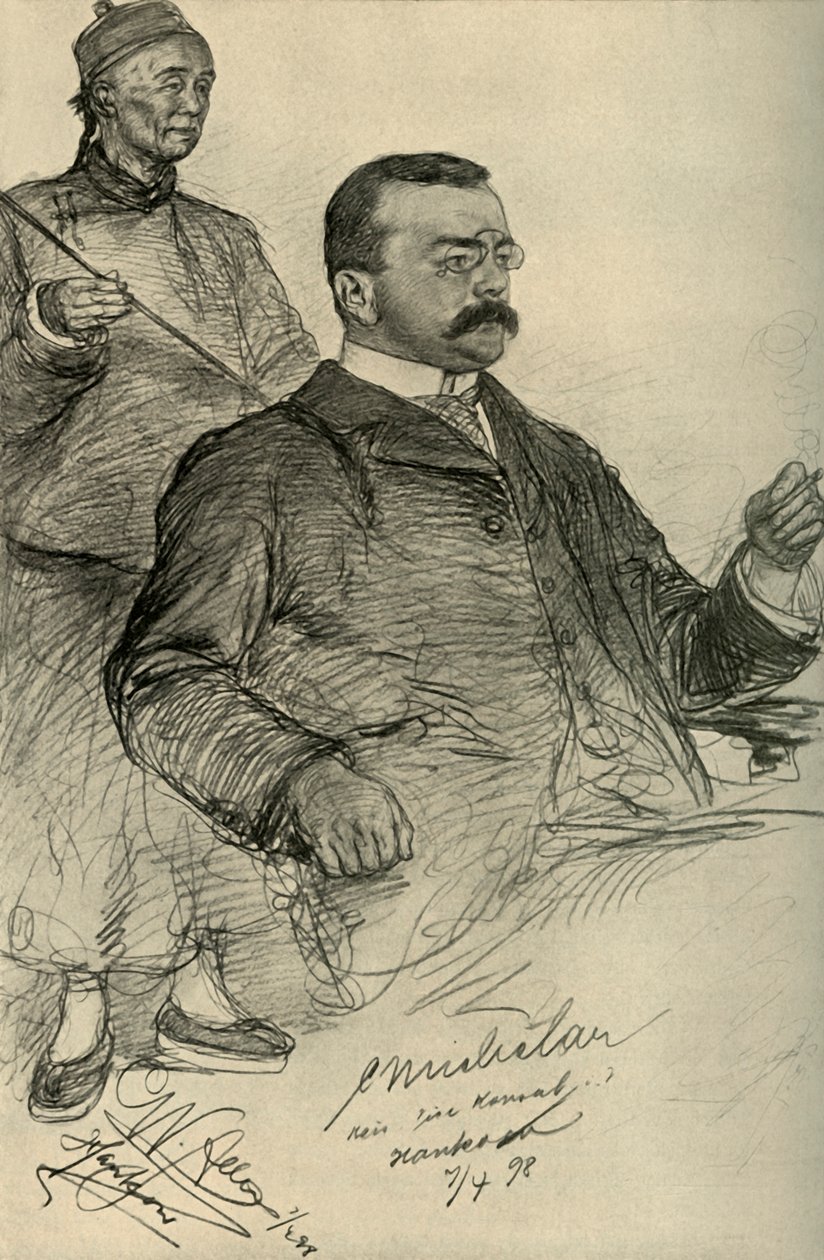 Europeisk man, Hankow, Kina, 1898. av Christian Wilhelm Allers