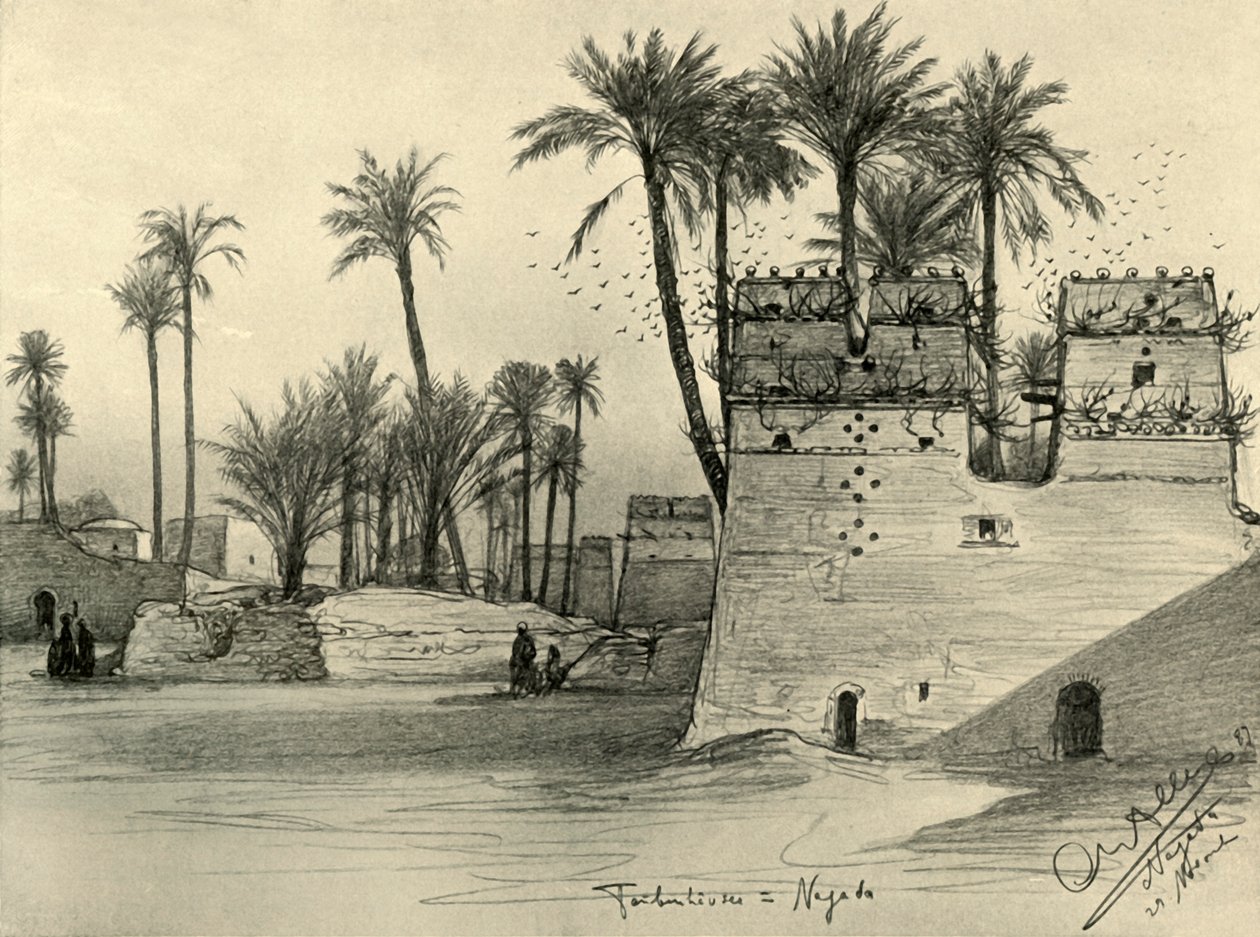 Hus i Nagada, Egypten, 1898. av Christian Wilhelm Allers