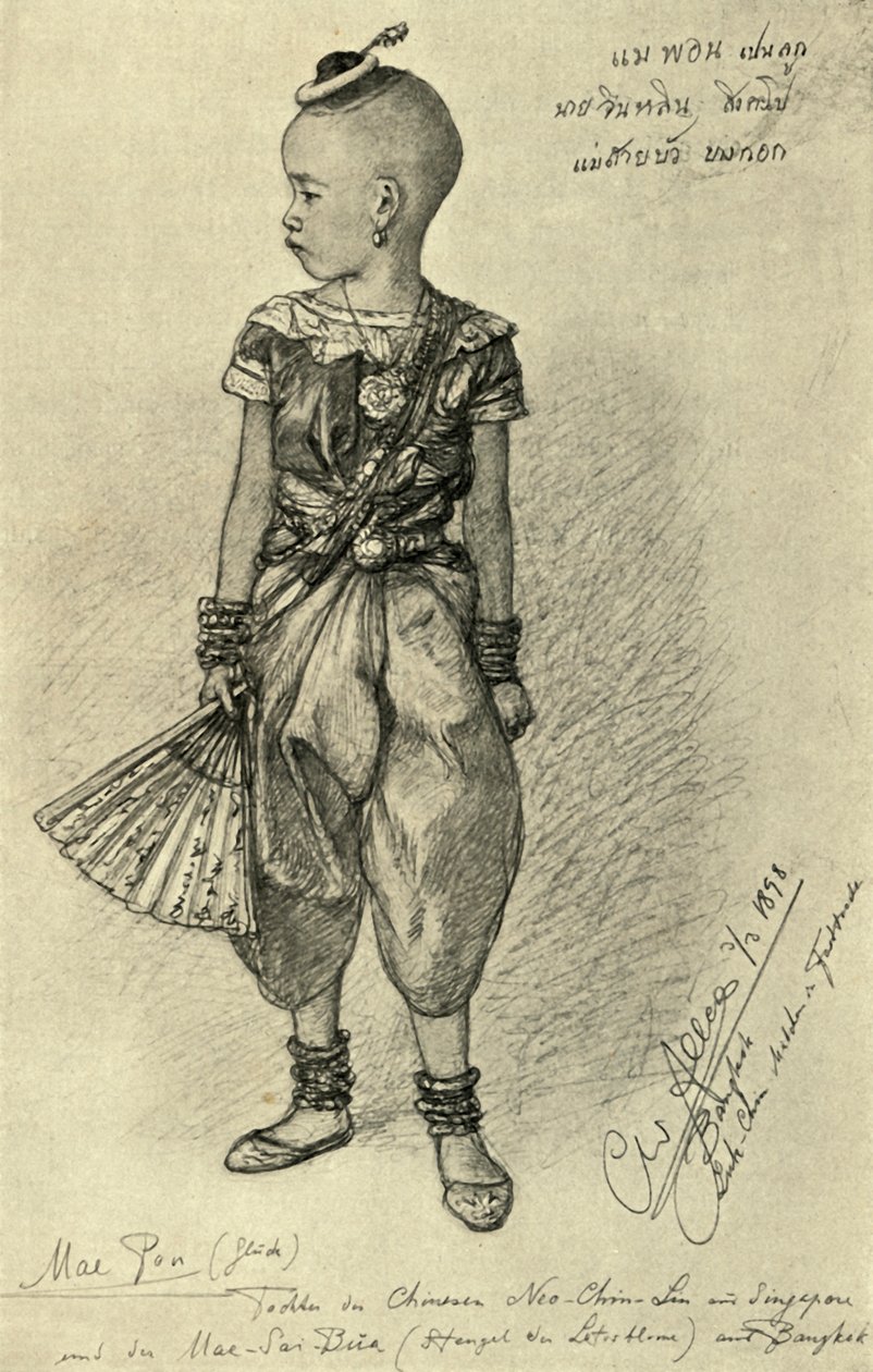 Mae Pon - kinesisk flicka, Bangkok, 1898. av Christian Wilhelm Allers
