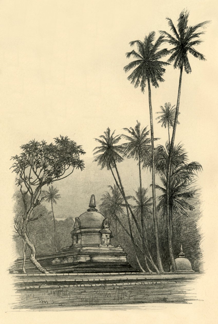 Natha Dewale Shrine, Kandy, Ceylon, 1898. av Christian Wilhelm Allers