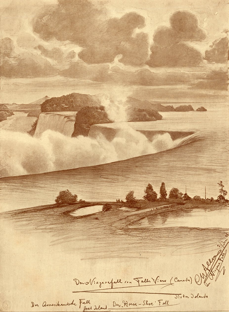 Niagarafallen från Falls View, Kanada, 1898. av Christian Wilhelm Allers