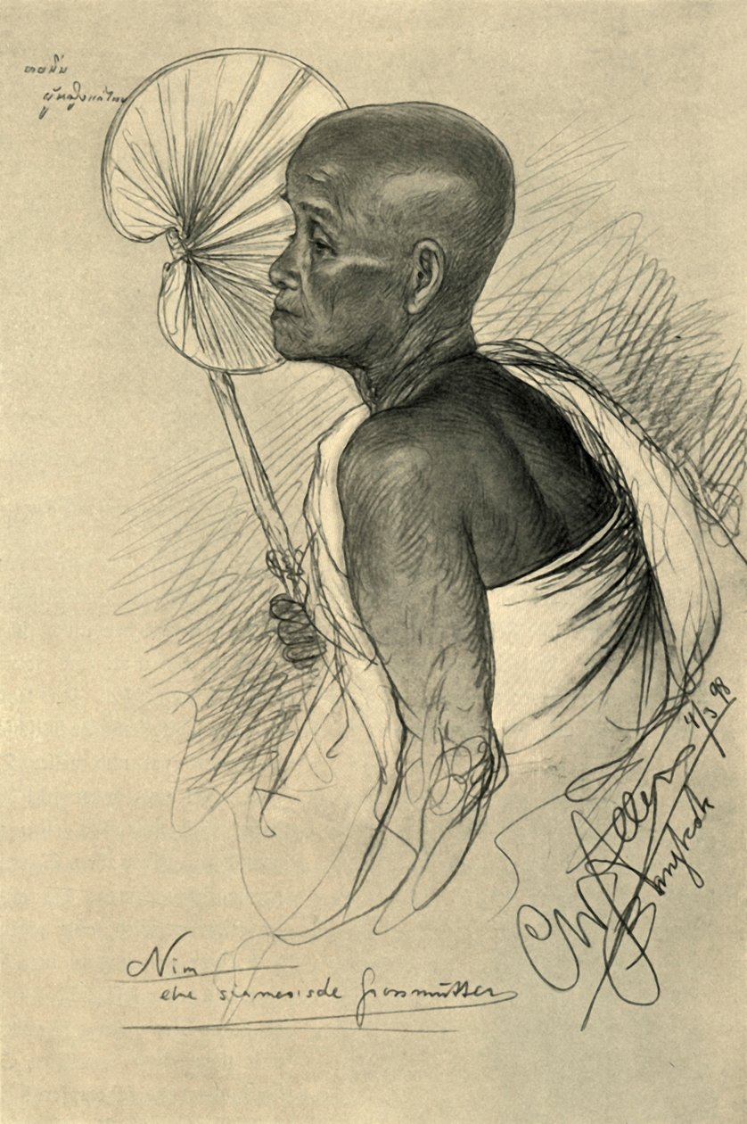 Nim - en siamesisk mormor, Bangkok, 1898. av Christian Wilhelm Allers