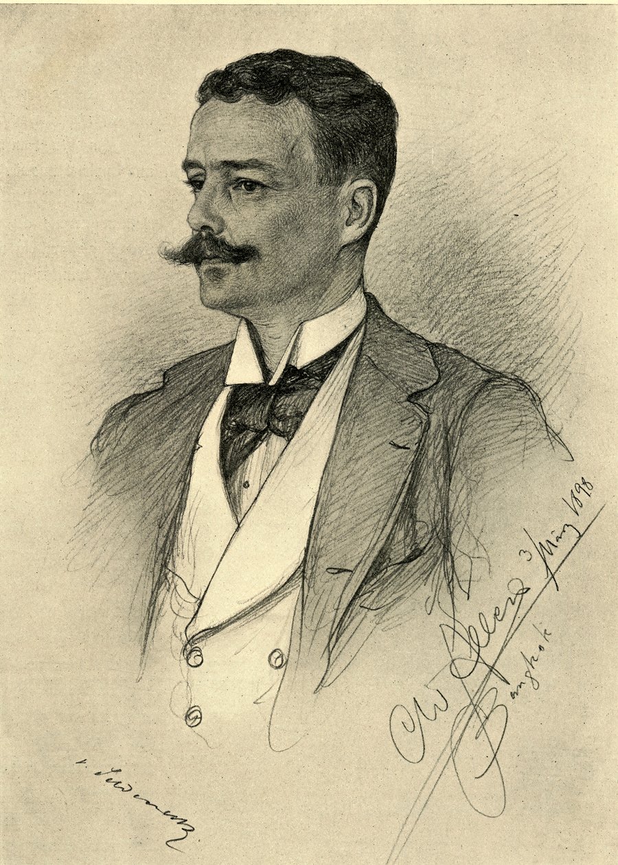 Porträtt av en man, Bangkok, 1898. av Christian Wilhelm Allers
