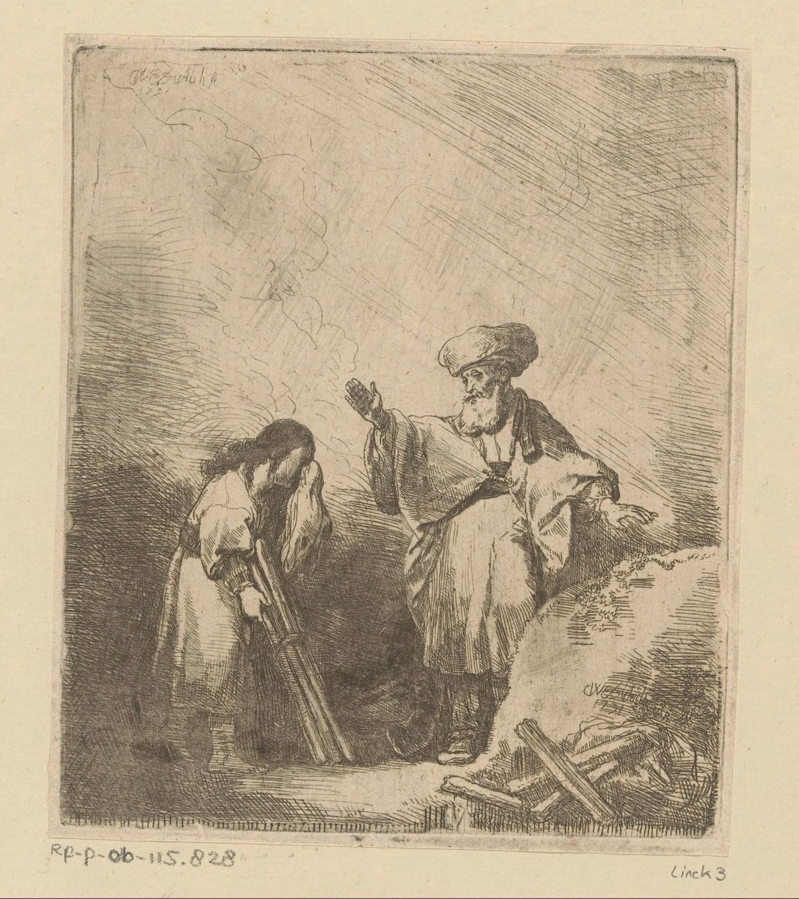 Abraham talar till Isak före offret av Christian Wilhelm Ernst Dietrich