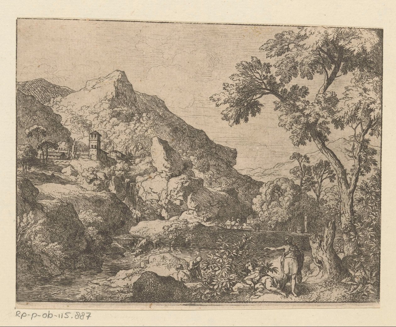 Arkadiskt bergslandskap av Christian Wilhelm Ernst Dietrich