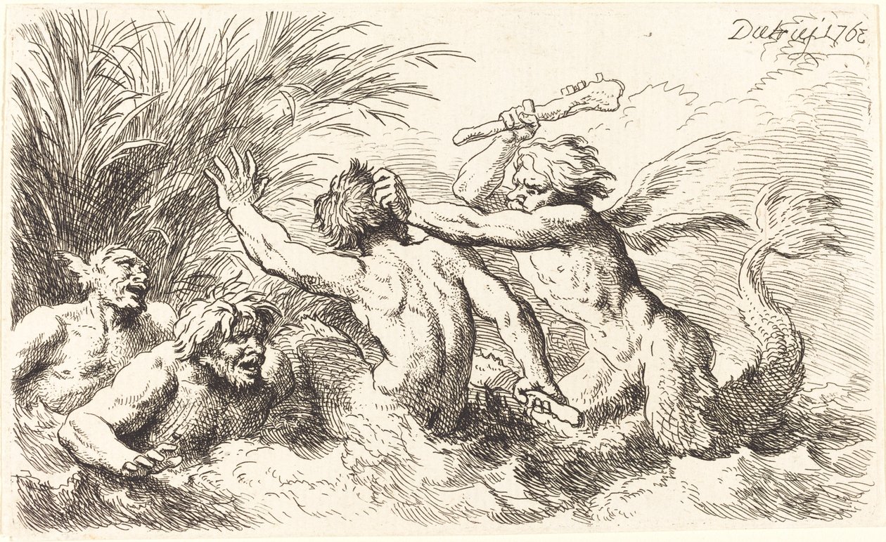 Kämpar mot Tritons av Christian Wilhelm Ernst Dietrich