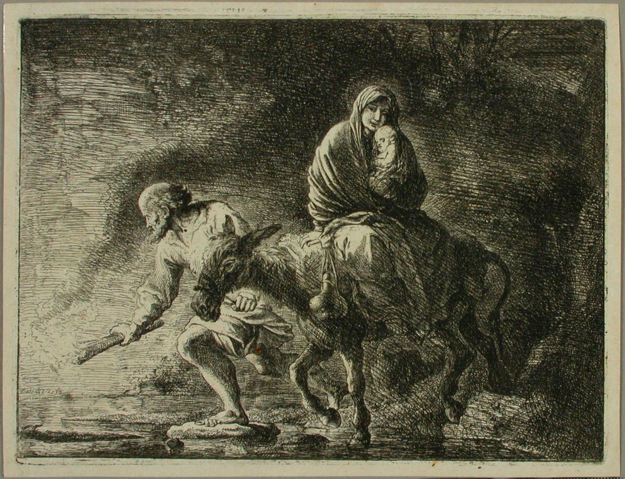 Flykten till Egypten av Christian Wilhelm Ernst Dietrich