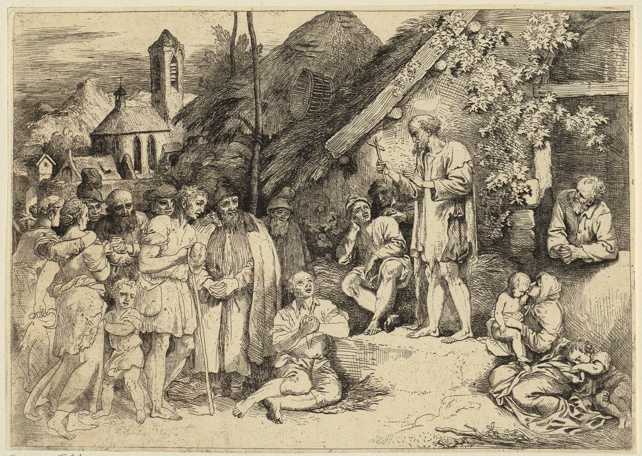 Sankt Jakob predikar i en by av Christian Wilhelm Ernst Dietrich
