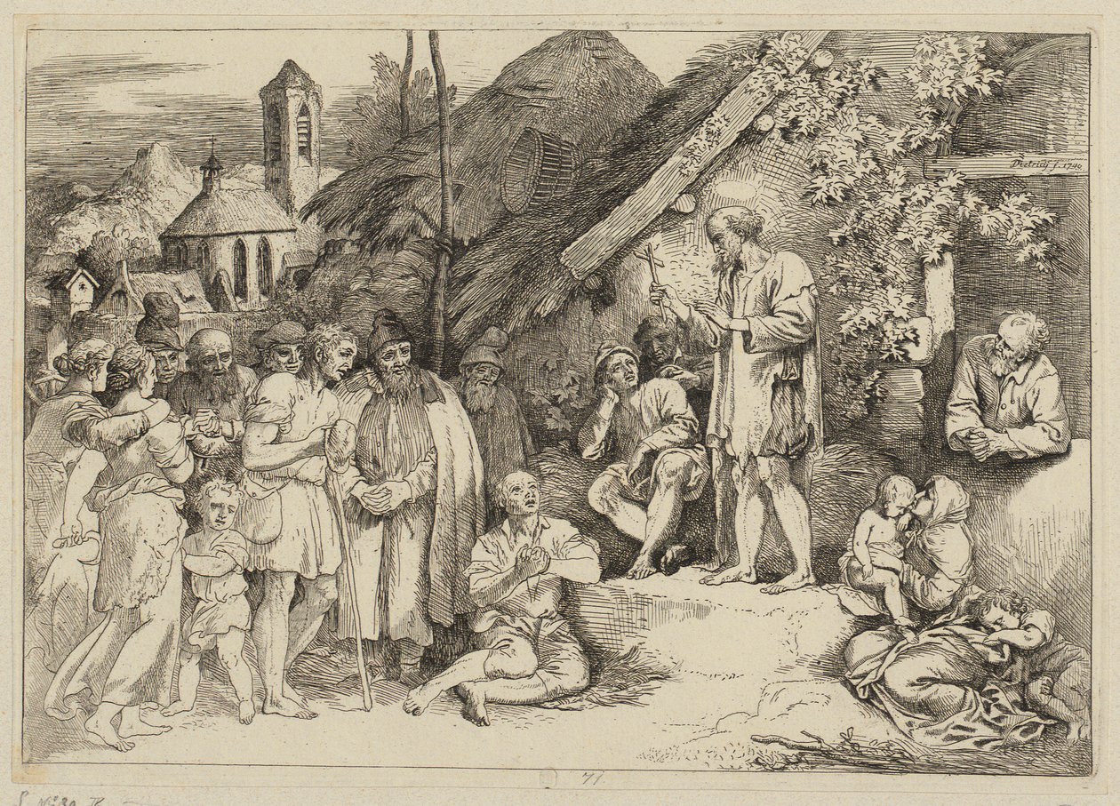 Sankt Jakob predikar i en by av Christian Wilhelm Ernst Dietrich