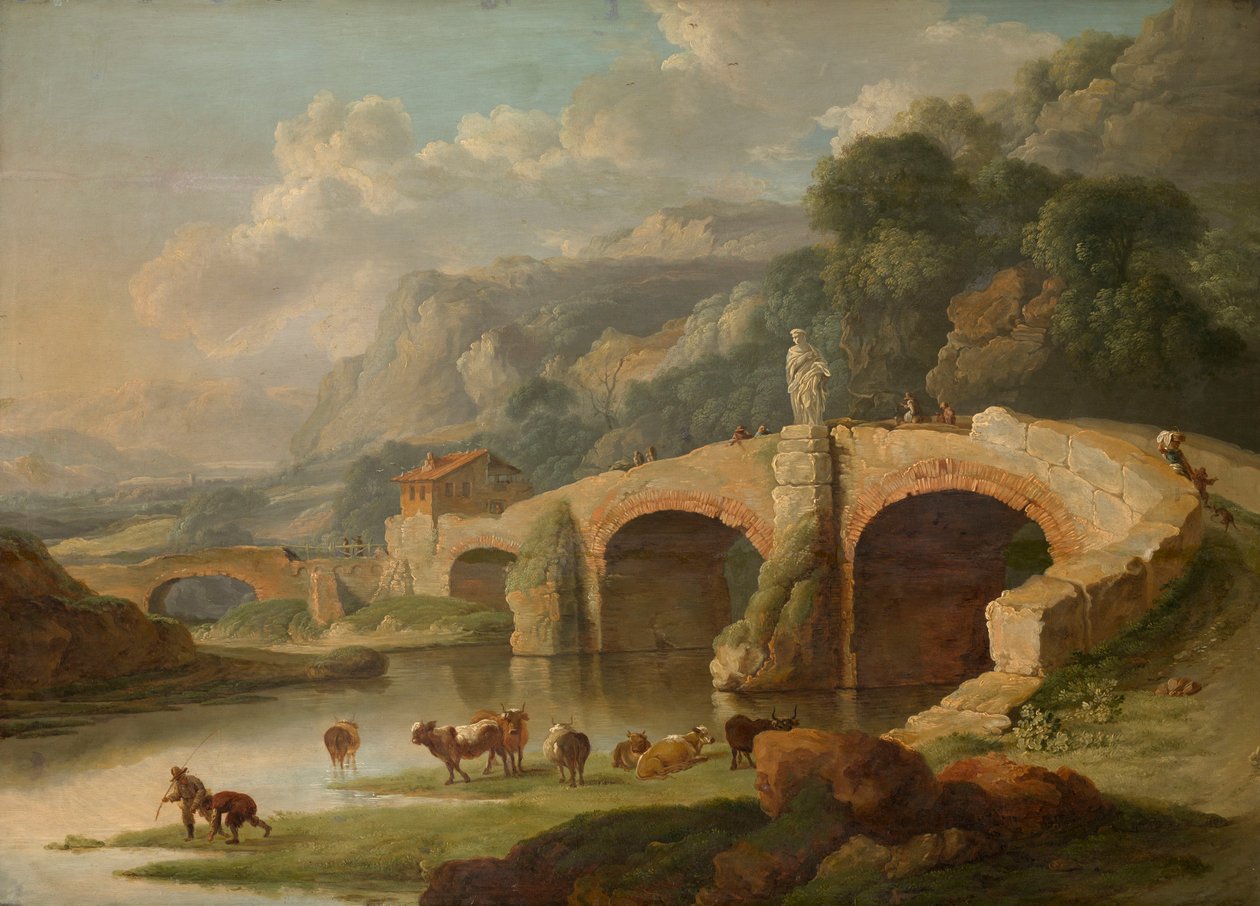 Italienskt landskap av Christian Wilhelm Ernst Dietrich
