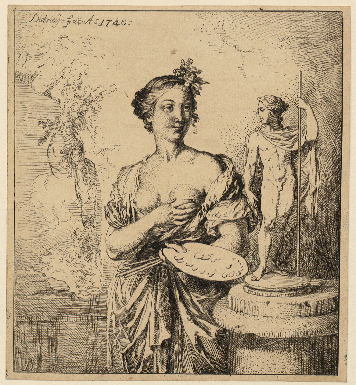 Målning av Christian Wilhelm Ernst Dietrich