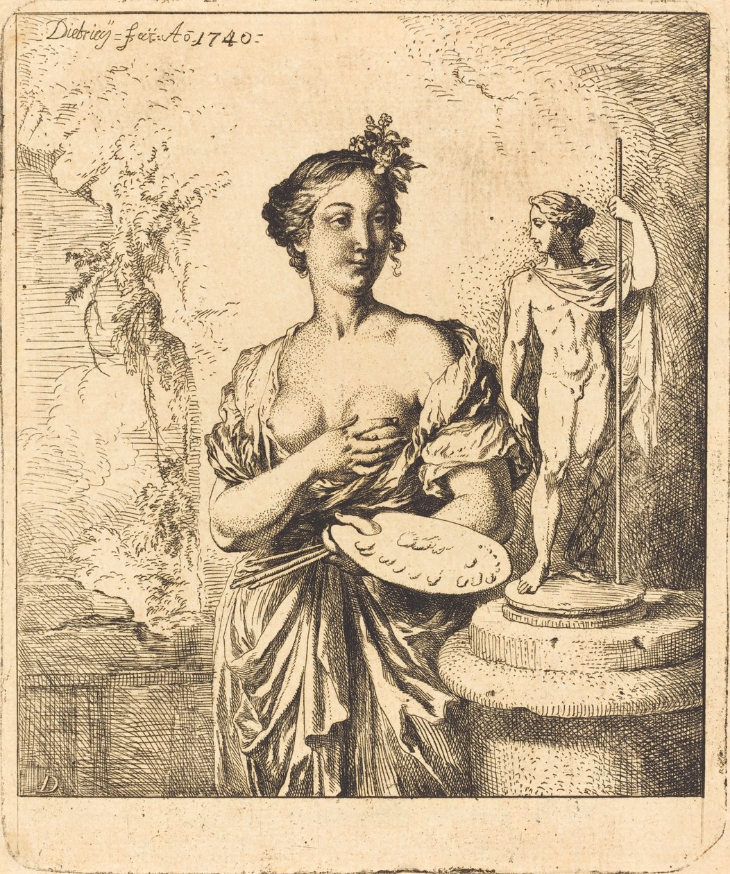 Målning av Christian Wilhelm Ernst Dietrich