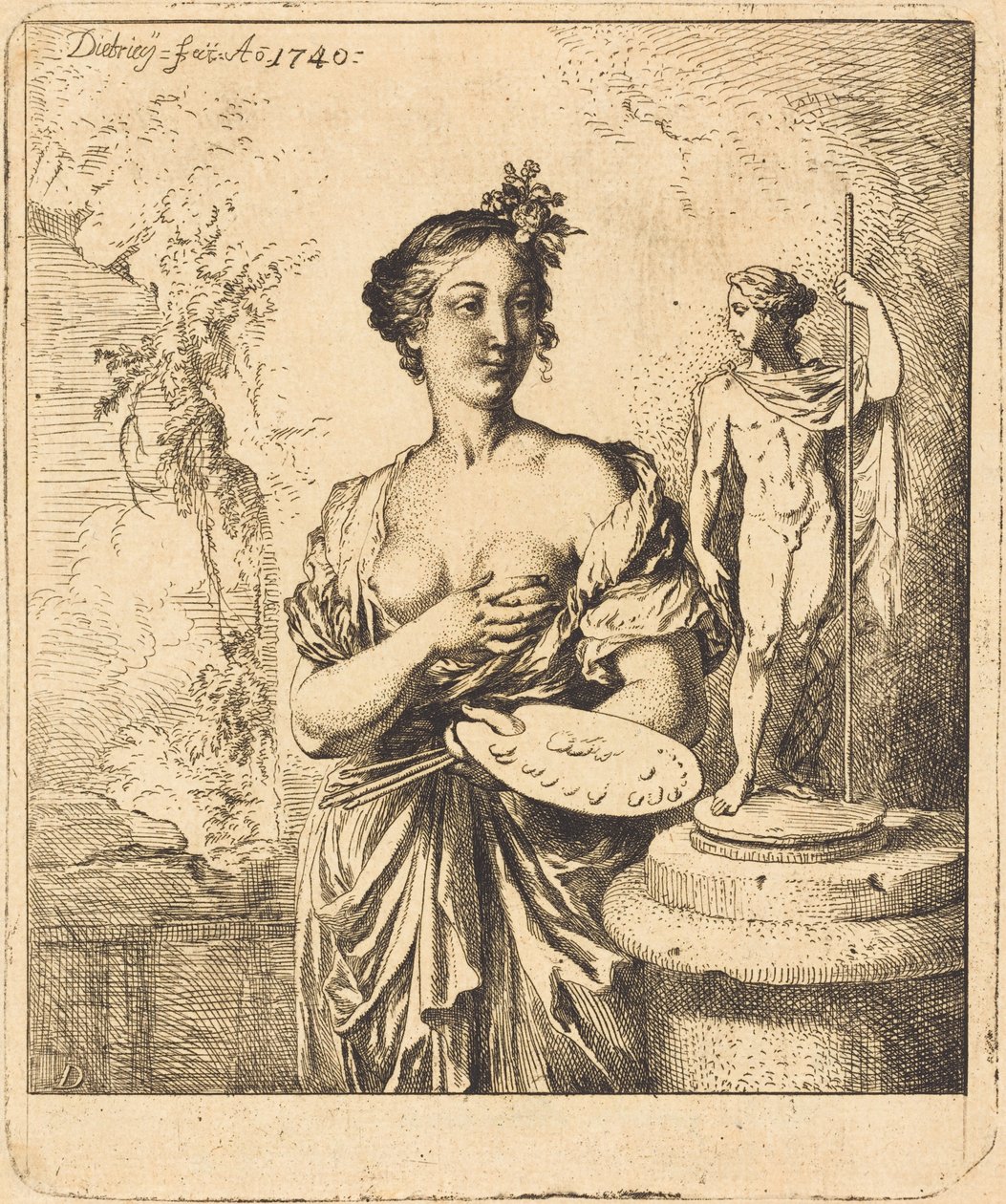 Målning av Christian Wilhelm Ernst Dietrich