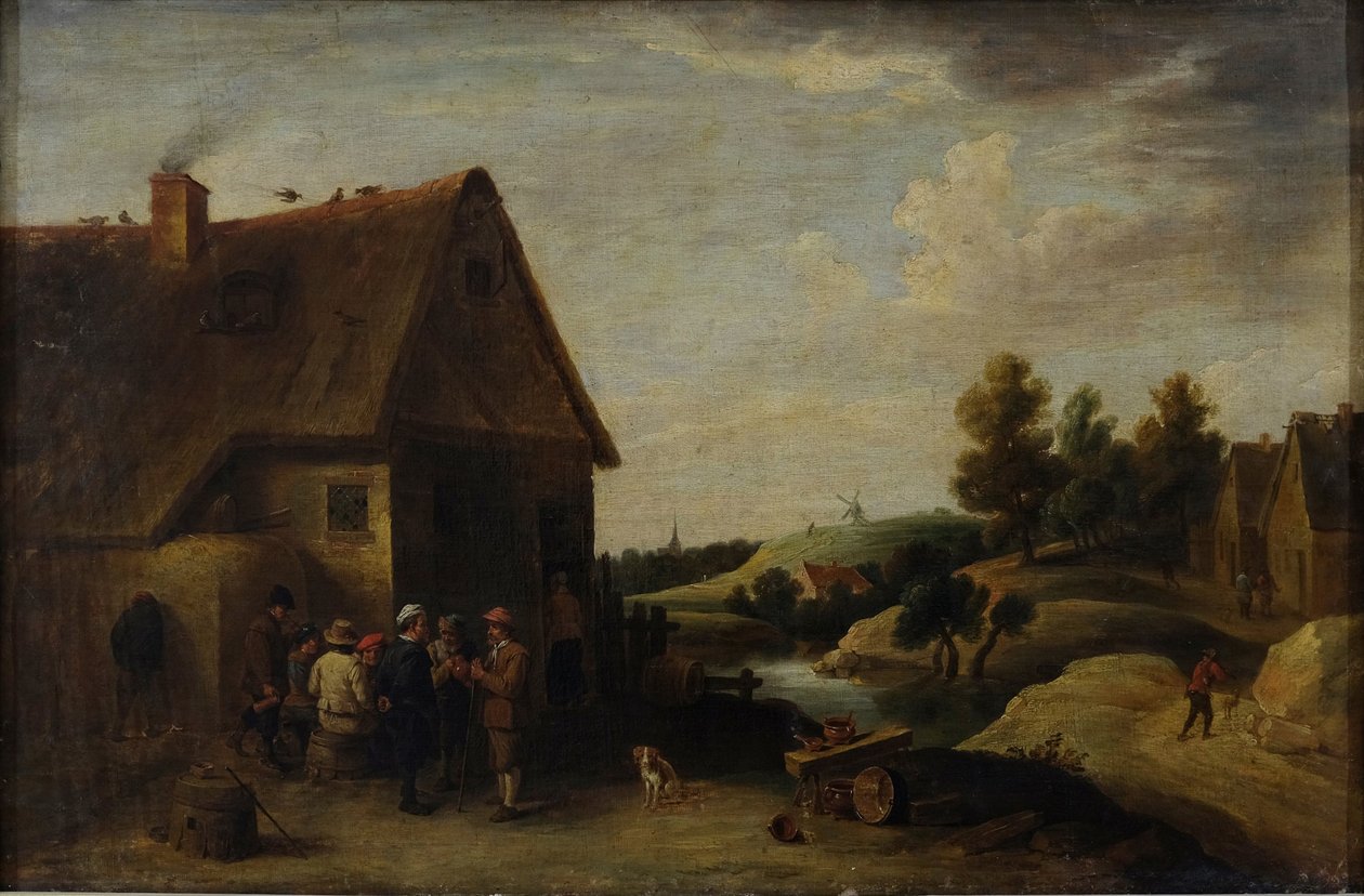 Scen från livet på landsbygden av Christian Wilhelm Ernst Dietrich