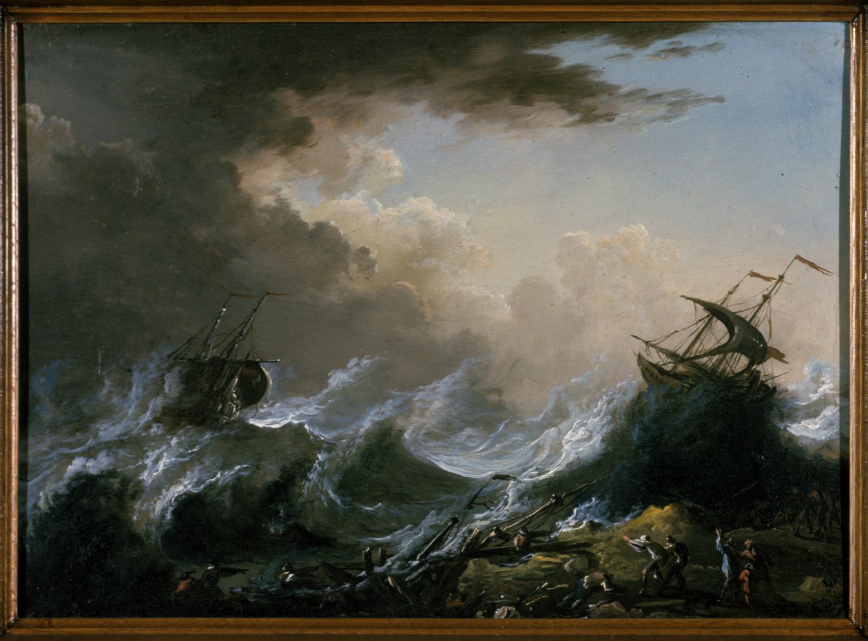 Sjöstorm och skeppsbrott av Christian Wilhelm Ernst Dietrich