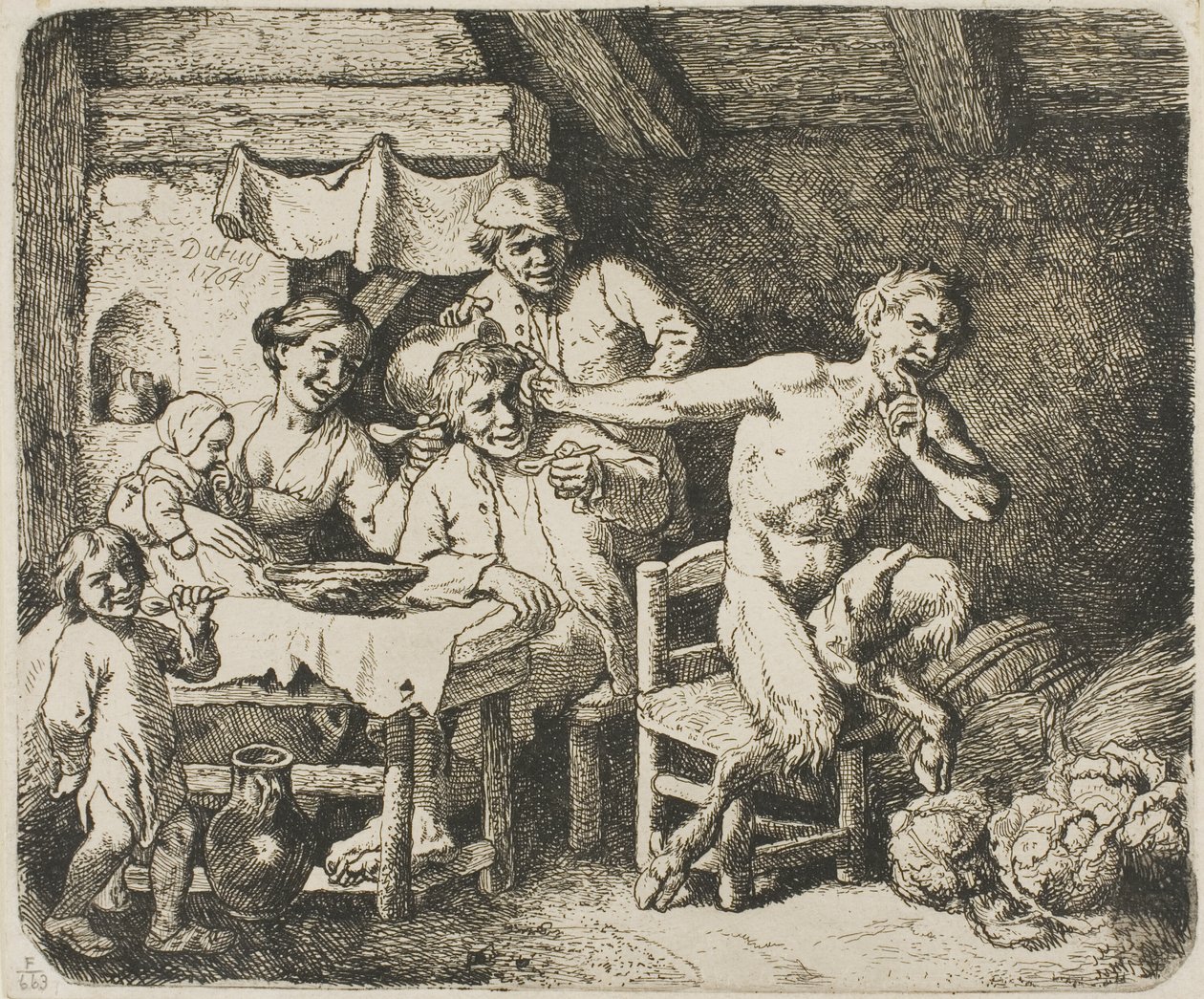 Satyren i bondens hus av Christian Wilhelm Ernst Dietrich