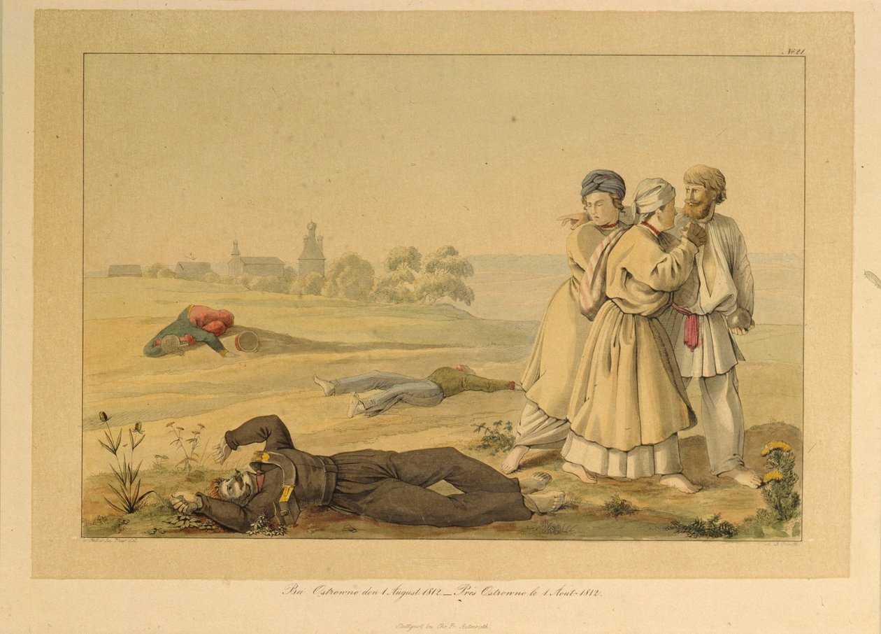Nära Ostrovno den 1 augusti 1812, 1820-talet av Christian Wilhelm Faber du Faur von
