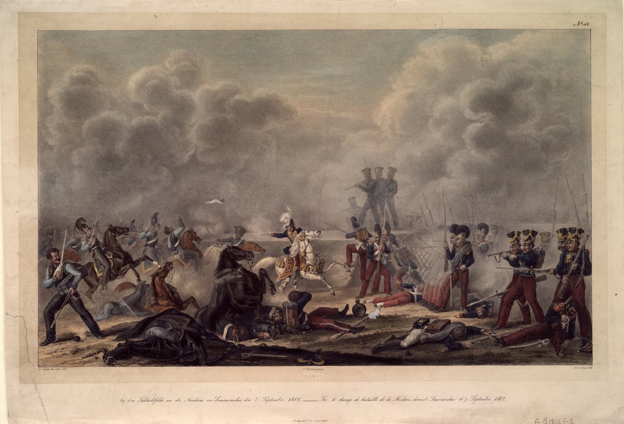 På slagfältet i Borodino före byn Semenovsky, 1820-talet av Christian Wilhelm Faber du Faur von