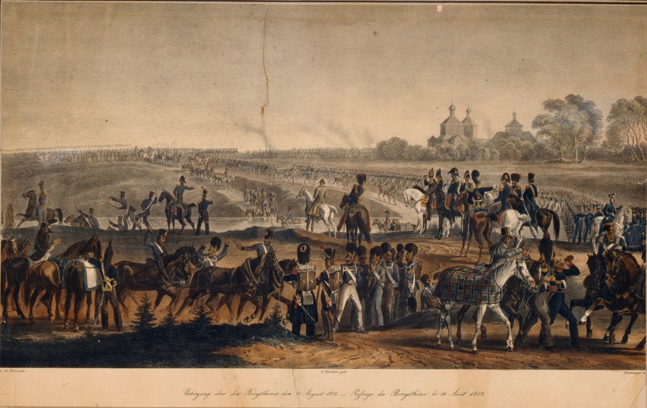 Korsningen av Dnepr den 14 augusti 1812, 1820-talet av Christian Wilhelm Faber du Faur von