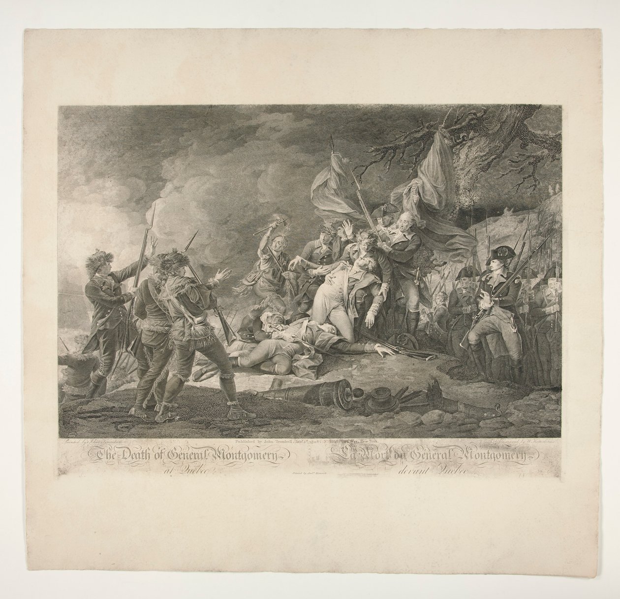 General Montgomerys död i Quebec (La Mort du General Montgomery devant Quebec) av Christian Wilhelm Ketterlinus