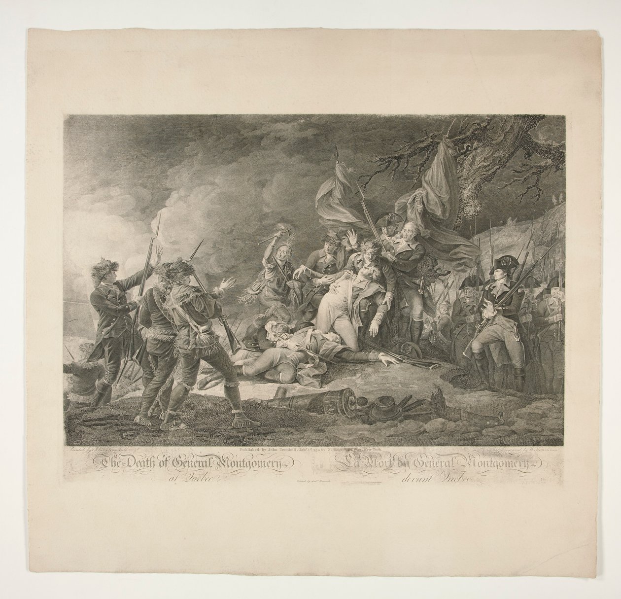 General Montgomerys död i Quebec (La Mort du General Montgomery devant Quebec) av Christian Wilhelm Ketterlinus