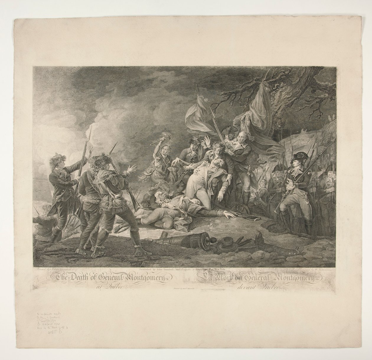 General Montgomerys död i Quebec av Christian Wilhelm Ketterlinus