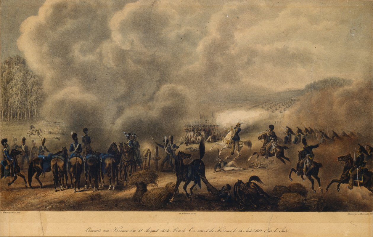 Slaget vid Krasnoi den 14 augusti 1812, 1820-talet av Christian Wilhelm von Faber du Faur