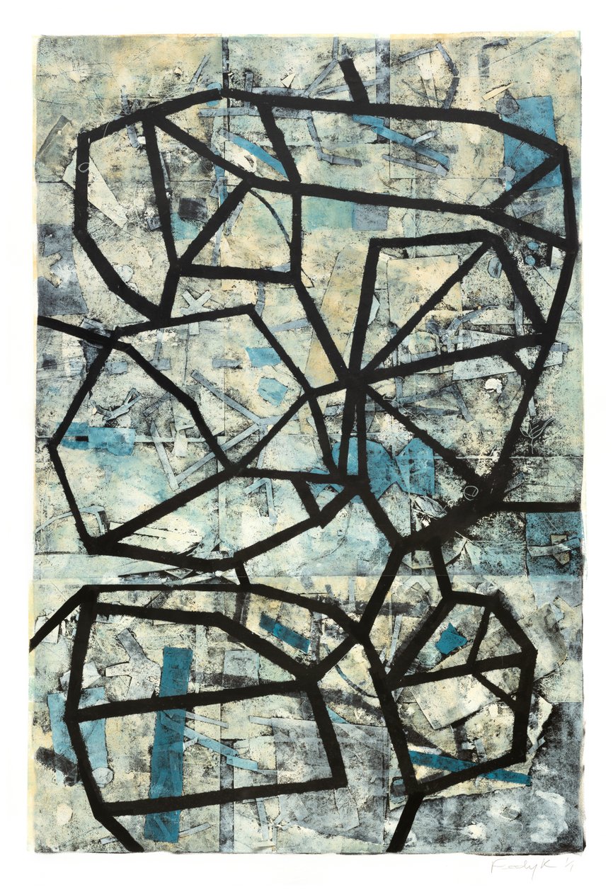 Forcefield, 2016 (monotypi på papper) av Christina Fedyk