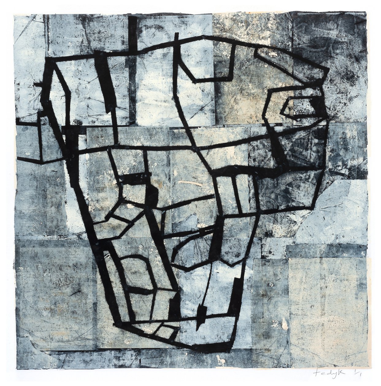 Sleepers Key, 2017 (monotypi på papper) av Christina Fedyk