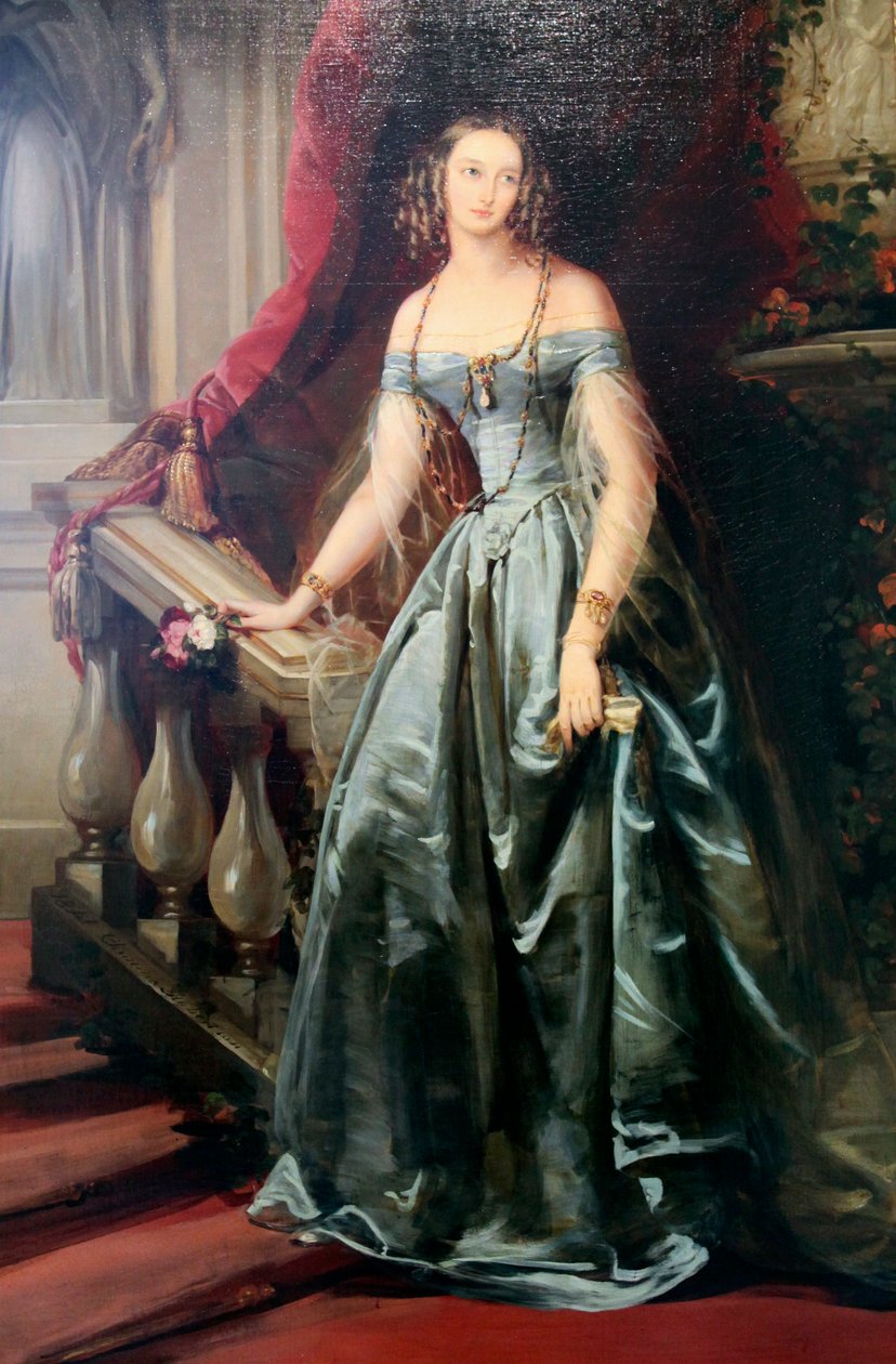 "Porträtt av storhertiginnan Olga Nikolaevna", 1841. av Christina Robertson