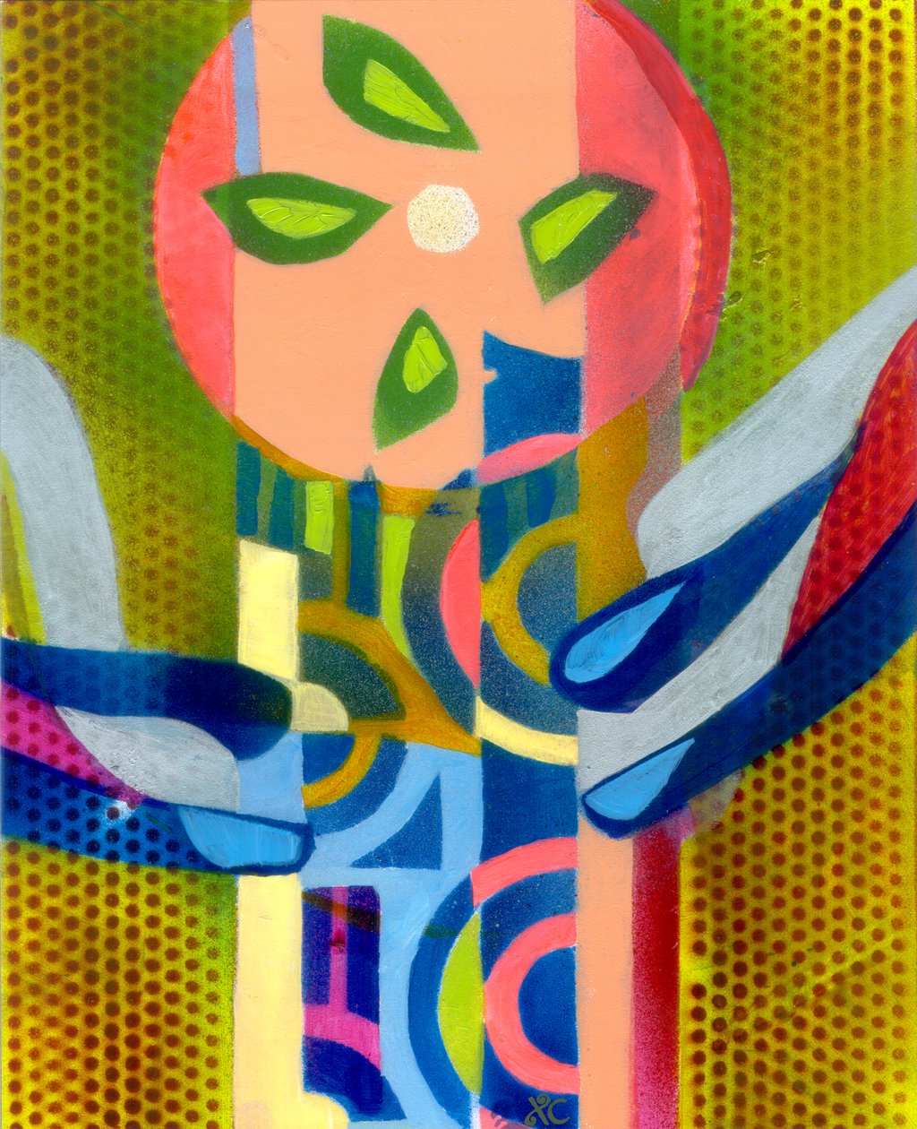 Grace, ca 2009 (akryl på panel) av Christina Saj