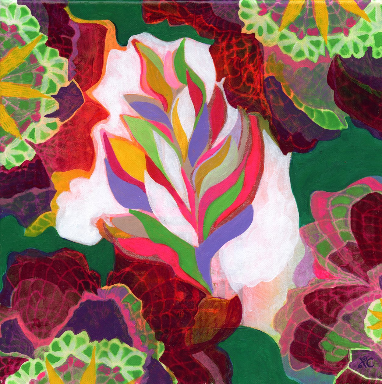 Meditation 37, c 2017 (akryl på duk) av Christina Saj
