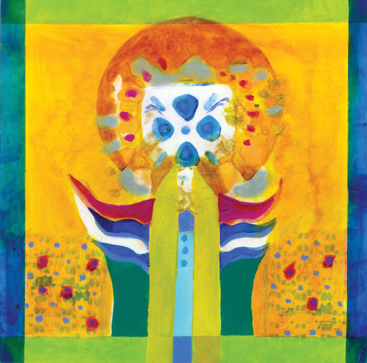 Protector, ca 2009 (akryl på panel) av Christina Saj