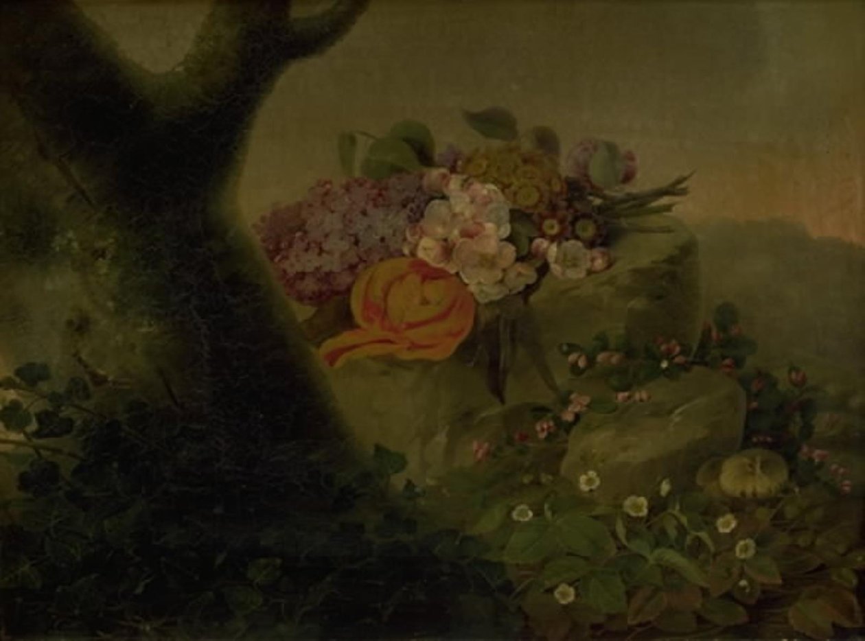 Blommor på en sten av Christine Løvmand